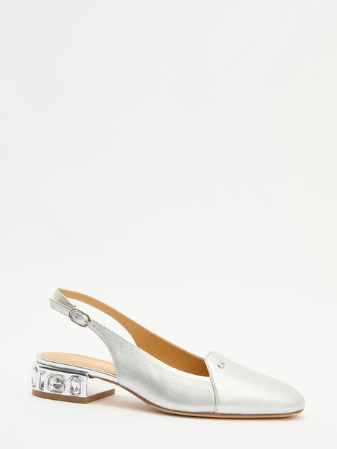 Женские туфли с открытой пяткой (слингбэк) GIOVANNI FABIANI, Артикул S24751, серебряный | 4066038. Ракурс 3
