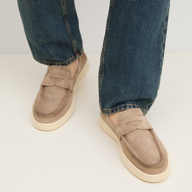 Мужские лоферы DINO BIGIONI, Артикул DB1465, серо-бежевый | 4069626. Ракурс 4