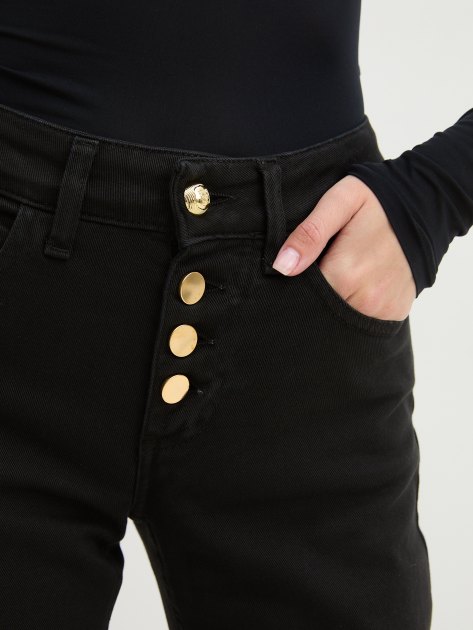 Женские джинсы кюлоты CAFE' NOIR JEANS, Артикул C7JJ0135, черный | 4070729. Ракурс 3 Женские джинсы кюлоты CAFE' NOIR JEANS, Артикул C7JJ0135, черный | 4070729. Ракурс 3