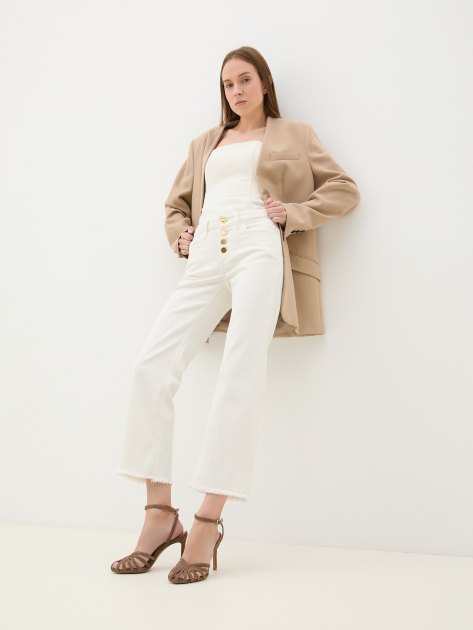 Женские джинсы кюлоты CAFE' NOIR JEANS, Артикул C7JJ0135, белый | 4070750. Ракурс 5 Женские джинсы кюлоты CAFE' NOIR JEANS, Артикул C7JJ0135, белый | 4070750. Ракурс 5