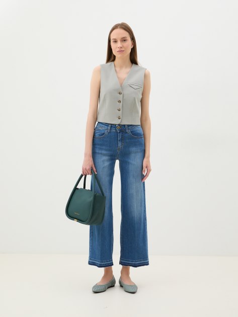 Женские джинсы кюлоты CAFE' NOIR JEANS, Артикул C7JJ1024, синий | 4071437. Ракурс 2 Женские джинсы кюлоты CAFE' NOIR JEANS, Артикул C7JJ1024, синий | 4071437. Ракурс 2