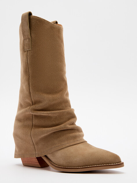 Высокие казаки TENDANCE, Артикул CLF785K-02, бежевый | 4073683. Ракурс 3