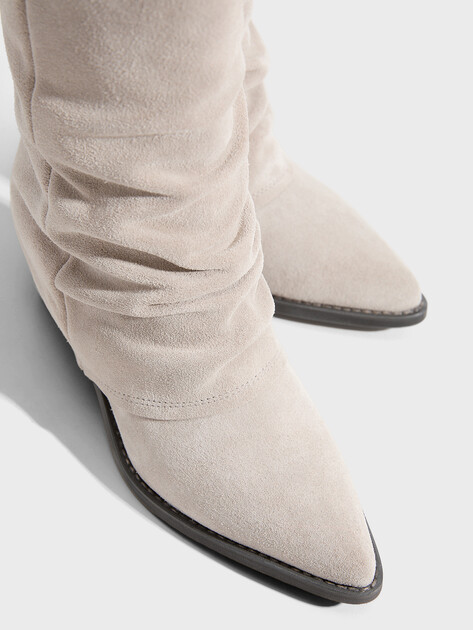 Женские высокие казаки TENDANCE, Артикул CLF785K-02, бежево-серый | 4073926. Ракурс 4