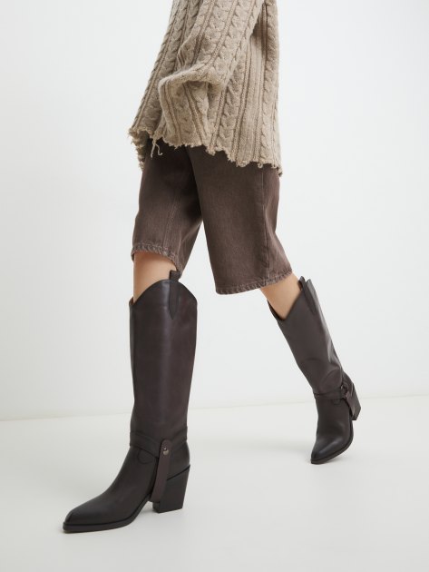 Высокие казаки TENDANCE, Артикул CLF783B-04, темно-коричневый | 4073936. Ракурс 2