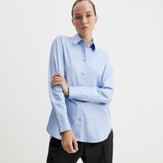 Женская рубашка GUESS LS CELESTE BOYFRIEND SHIRT, Артикул W4YH58WGDJ1, голубой | 4076700. Ракурс 5 Женская рубашка GUESS LS CELESTE BOYFRIEND SHIRT, Артикул W4YH58WGDJ1, голубой | 4076700. Ракурс 5