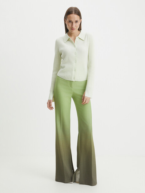 Женский кардиган MAISON DAVID, Артикул 10YR58, бледно-зеленый | 4076747. Ракурс 2 Женский кардиган MAISON DAVID, Артикул 10YR58, бледно-зеленый | 4076747. Ракурс 2