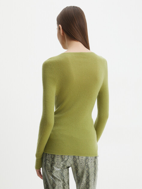 Женский бесшовный джемпер MAISON DAVID, Артикул KK382, зеленый | 4076753. Ракурс 4