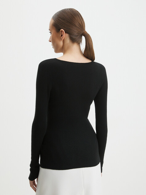 Женский бесшовный джемпер MAISON DAVID, Артикул KK382, черный | 4076754. Ракурс 4