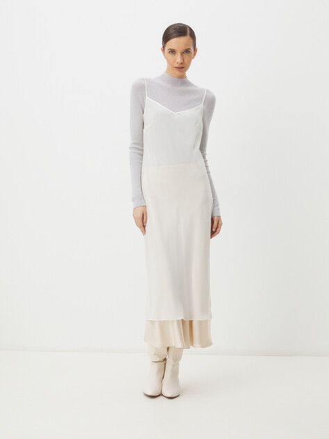 Женский бесшовный джемпер MAISON DAVID, Артикул KK383, фиолетово-серый | 4076755. Ракурс 2