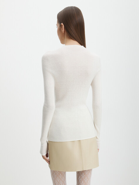 Женский бесшовный джемпер MAISON DAVID, Артикул KK383, белый | 4076757. Ракурс 4