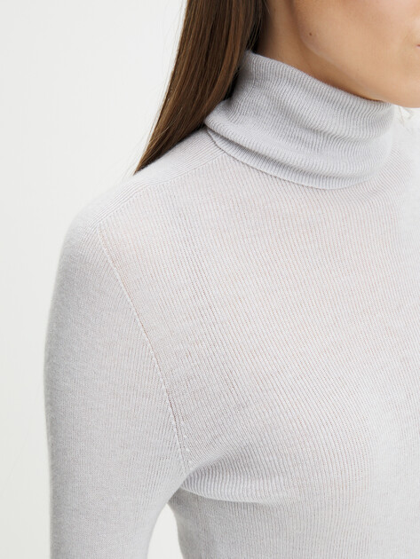 Женская бесшовная водолазка MAISON DAVID, Артикул KK385, фиолетово-серый | 4076760. Ракурс 3