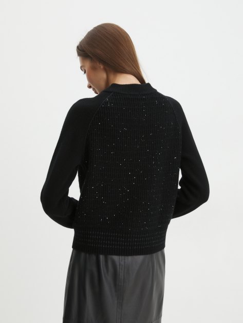 Женский кардиган MAISON DAVID, Артикул QM138, черный | 4076802. Ракурс 4