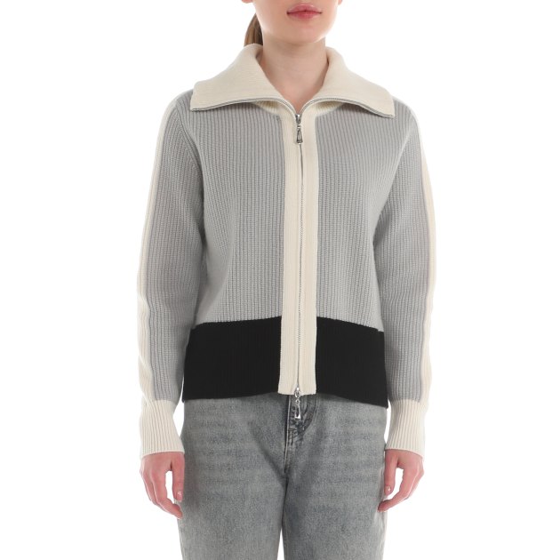 Женский кардиган MAISON DAVID, Артикул QM619, светло-серый | 4076823. Ракурс 2