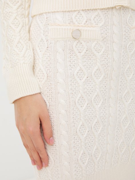 Юбка мини GUESS ISABELLE SKIRT SWTR, Артикул W4YD58Z37L1, молочно-белый | 4077460. Ракурс 3