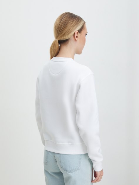 Женский свитшот GUESS CN ROSES TRIANGLE SWEATSHIRT, Артикул W4YQ26K9Z21, белый | 4078107. Ракурс 4