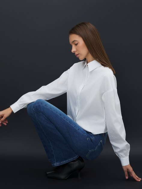 Женские прямые джинсы  GUESS SEXY FLARE, Артикул W4YA0LD5926, синий | 4078399. Ракурс 5