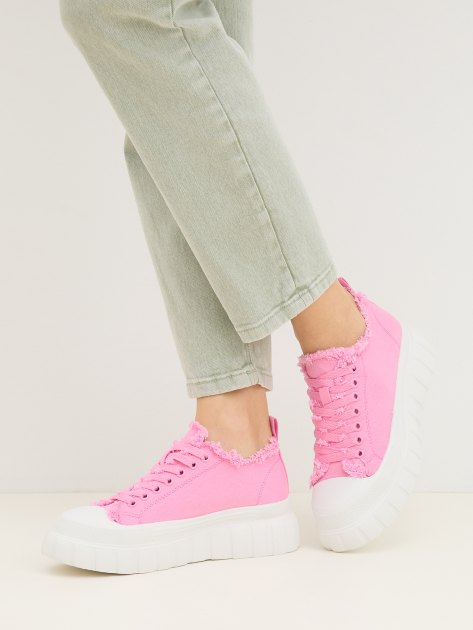Женские кеды из денима TENDANCE, Артикул YS-2171A-1, розовый | 4078589. Ракурс 2