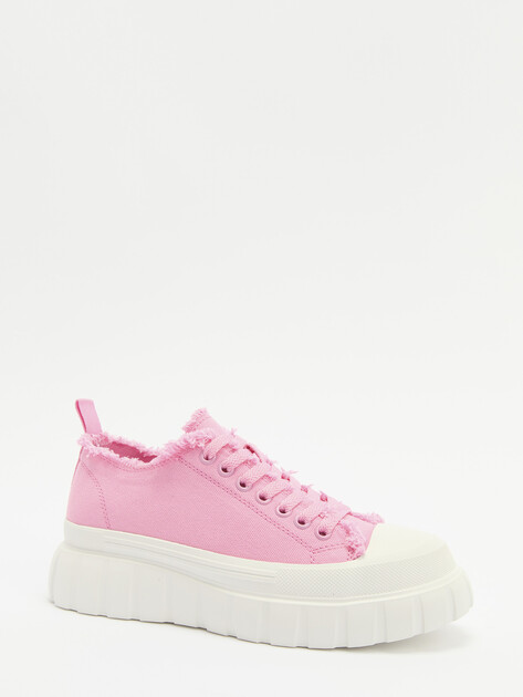 Женские кеды из денима TENDANCE, Артикул YS-2171A-1, розовый | 4078589. Ракурс 3