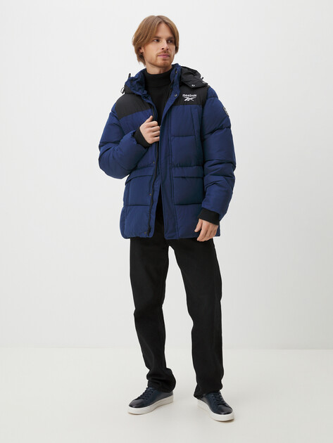 Мужской пуховик REEBOK Q4D PUFFER HML PARKA, Артикул OMRB1345VN, синий | 4079190. Ракурс 2