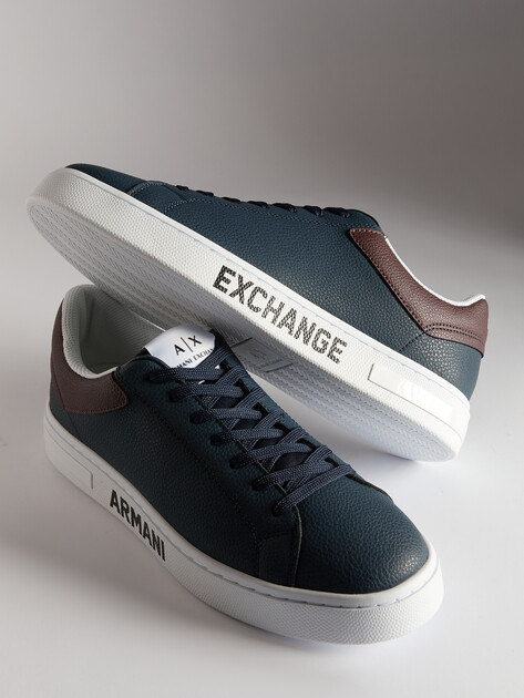 Мужские кеды ARMANI EXCHANGE, Артикул XUX216, темно-синий | 4079360. Ракурс 6