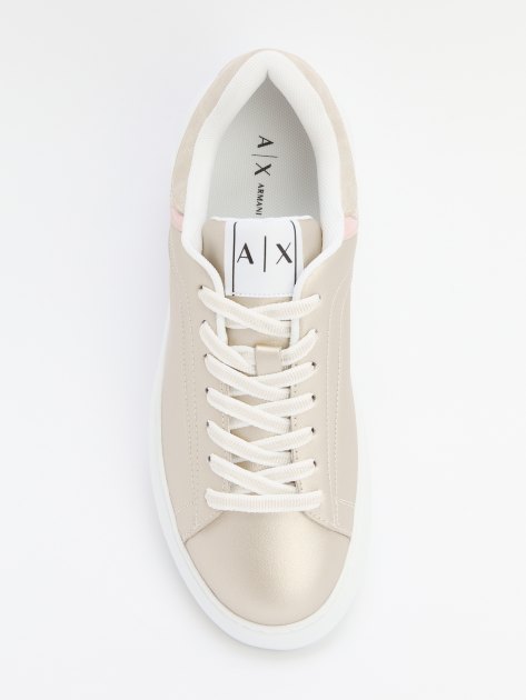 Женские кеды ARMANI EXCHANGE SUPER, Артикул XDX108, золотой | 4079371. Ракурс 5