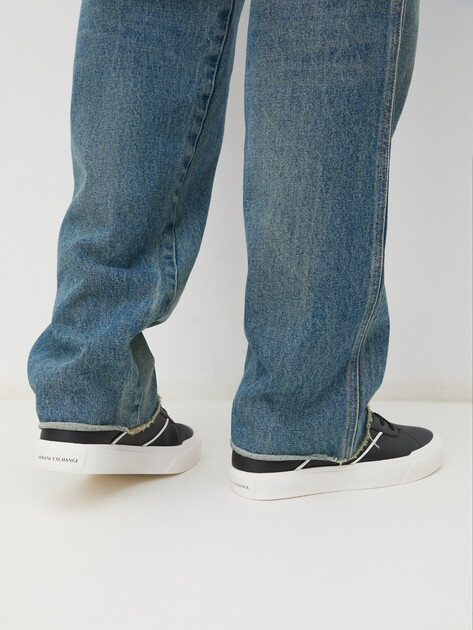 Мужские кеды ARMANI EXCHANGE BORG, Артикул XUX165, черный | 4079382. Ракурс 2