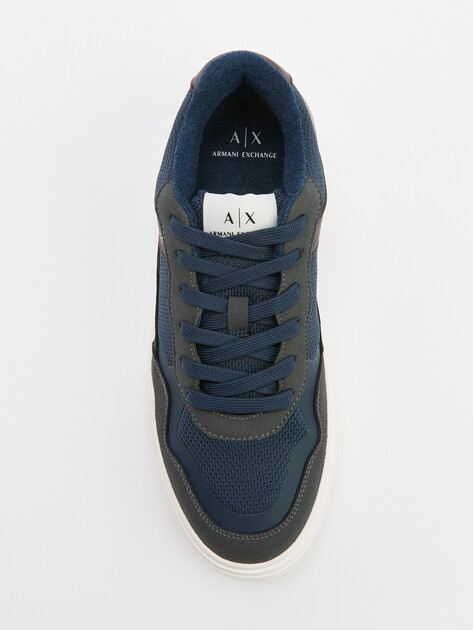 Мужские кеды ARMANI EXCHANGE, Артикул XUX218, темно-синий | 4079404. Ракурс 5