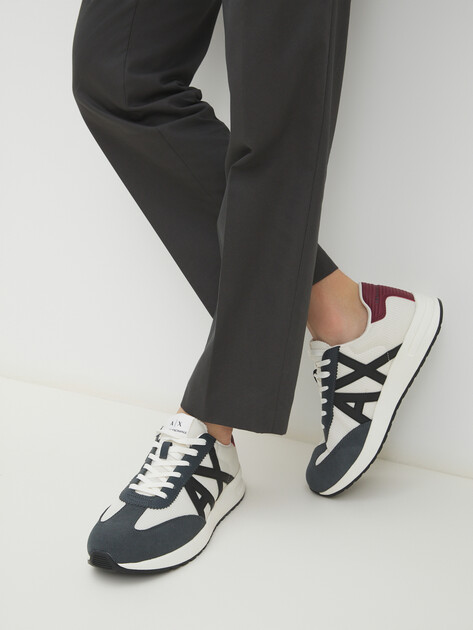 Мужские кроссовки ARMANI EXCHANGE DUSSELDORF, Артикул XUX071, темно-серый | 4079411. Ракурс 2