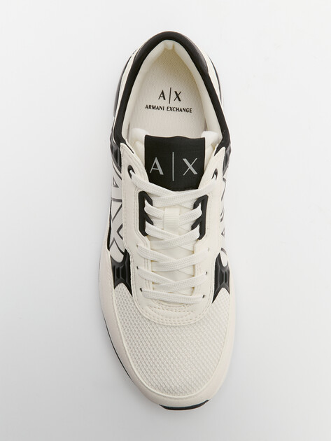 Мужские кроссовки ARMANI EXCHANGE DUSSELDORF, Артикул XUX090, молочно-бежевый | 4079417. Ракурс 5