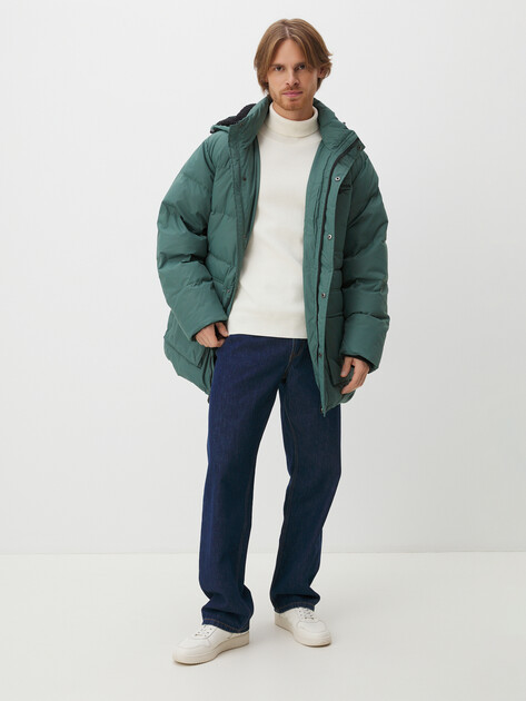 Мужской пуховик REEBOK Q4D PUFFER PARKA, Артикул OMRB1273SG, серо-зеленый | 4081272. Ракурс 2 Мужской пуховик REEBOK Q4D PUFFER PARKA, Артикул OMRB1273SG, серо-зеленый | 4081272. Ракурс 2