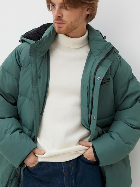 Мужской пуховик REEBOK Q4D PUFFER PARKA, Артикул OMRB1273SG, серо-зеленый | 4081272. Ракурс 5 Мужской пуховик REEBOK Q4D PUFFER PARKA, Артикул OMRB1273SG, серо-зеленый | 4081272. Ракурс 5