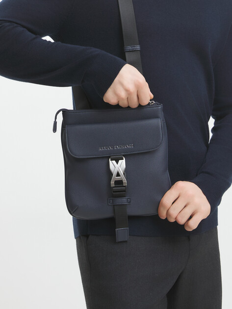 Мужская сумка через плечо ARMANI EXCHANGE, Артикул 952698, темно-синий | 4081472. Ракурс 2
