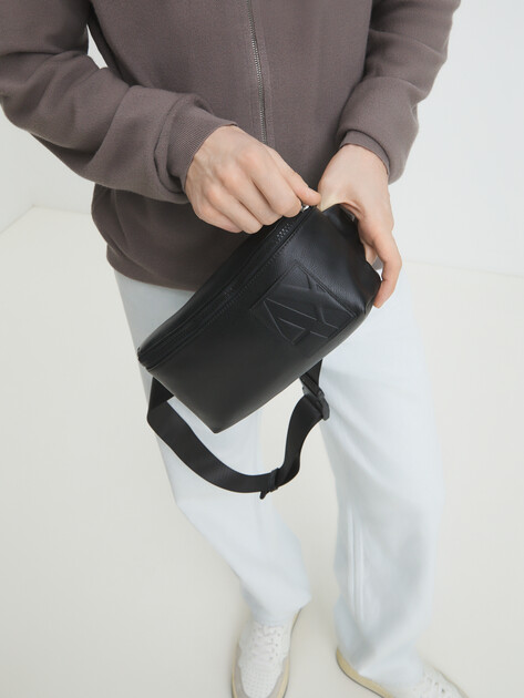 Мужская поясная сумка ARMANI EXCHANGE, Артикул 952708, черный | 4081476. Ракурс 2