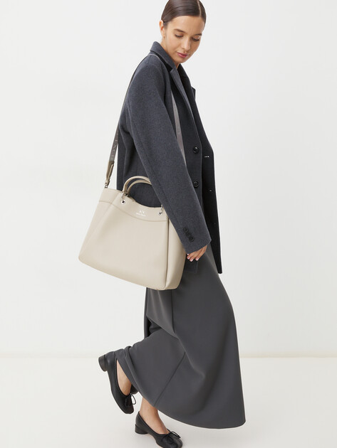 Женский тоут ARMANI EXCHANGE WAVE, Артикул 942910, серо-бежевый | 4081512. Ракурс 2