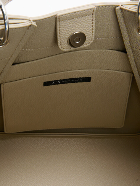 Женский тоут ARMANI EXCHANGE WAVE, Артикул 942910, серо-бежевый | 4081512. Ракурс 6
