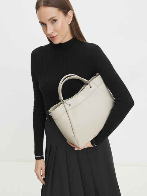 Женский тоут ARMANI EXCHANGE WAVE, Артикул 942911, серо-бежевый | 4081516. Ракурс 2