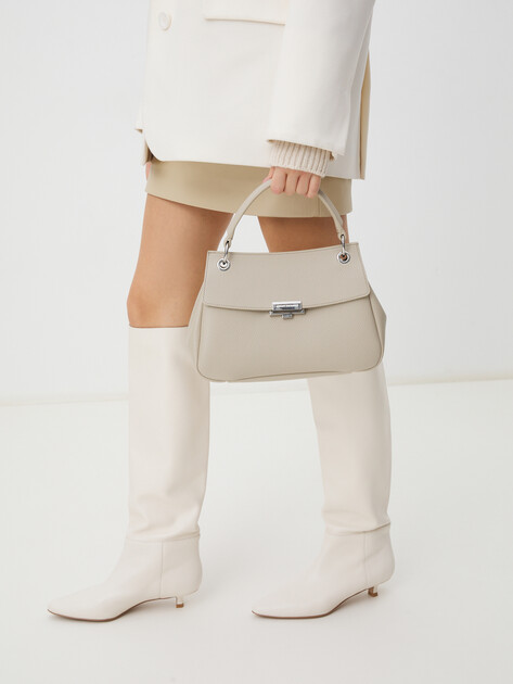 Женская сумка с ручкой ARMANI EXCHANGE, Артикул 949177, серо-бежевый | 4081550. Ракурс 2