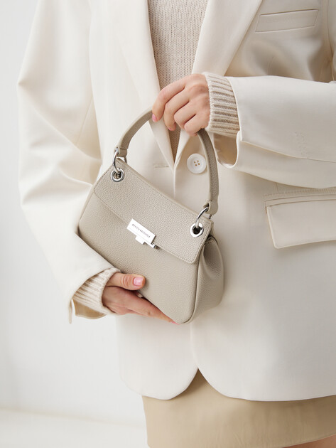 Женская сумка с ручкой ARMANI EXCHANGE, Артикул 949178, серо-бежевый | 4081555. Ракурс 2