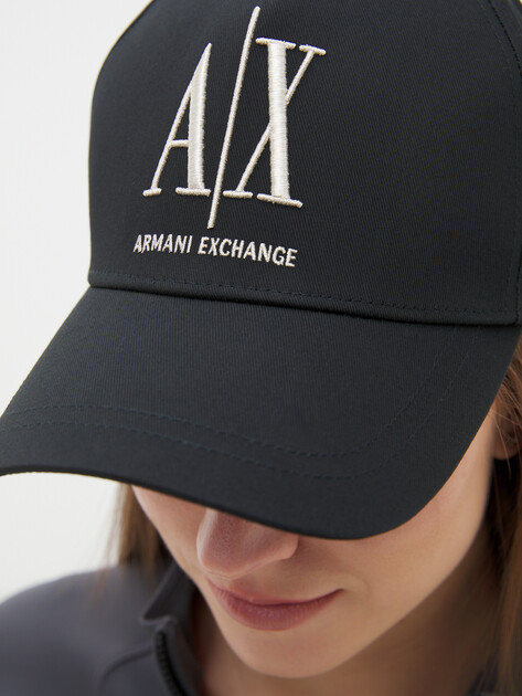 Женская бейсболка ARMANI EXCHANGE, Артикул 944170, черный | 4081866. Ракурс 3 Женская бейсболка ARMANI EXCHANGE, Артикул 944170, черный | 4081866. Ракурс 3