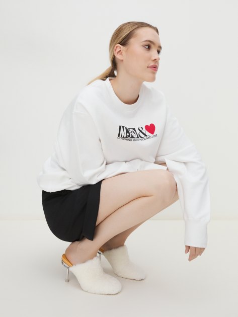 Женский свитшот MO5CH1NO JEANS PAINTER, Артикул 1704, белый | 4082141. Ракурс 5 Женский свитшот MO5CH1NO JEANS PAINTER, Артикул 1704, белый | 4082141. Ракурс 5