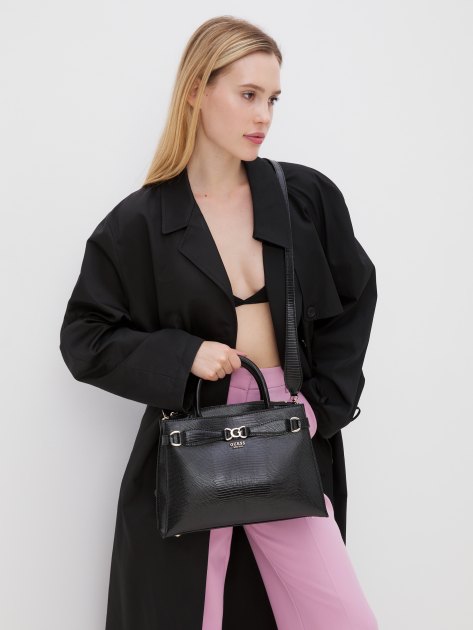 Женский тоут GUESS ARLENA GIRLFRIEND SATCHEL, Артикул HWKG9333060, черный | 4082202. Ракурс 2