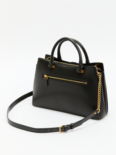 Женский тоут GUESS KUBA TRI COMPARTMENT SATCHEL, Артикул HWVA9329060, черный | 4082253. Ракурс 5
