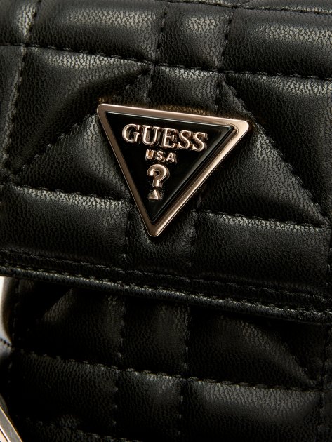 Женская сумка для смартфона GUESS LATONA FLAP CHIT CHAT, Артикул HWQG9211810, черный | 4082260. Ракурс 4