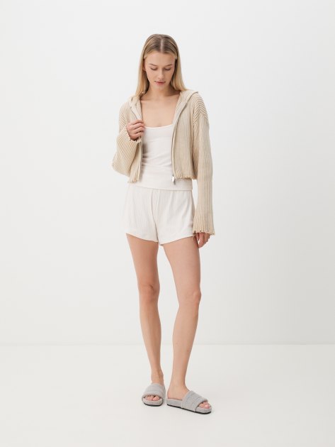 Женский топ GUESS SAMANTHA RIB TANK TOP, Артикул O4GP10KBXB2, молочно-белый | 4085628. Ракурс 2