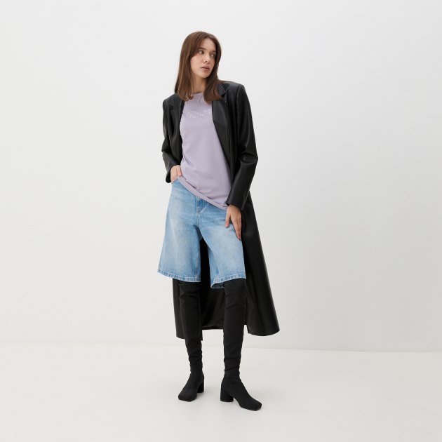 Женская футболка GUESS BRIANA SS T-SHIRT, Артикул V3BI11J1314, серо-фиолетовый | 4085757. Ракурс 5