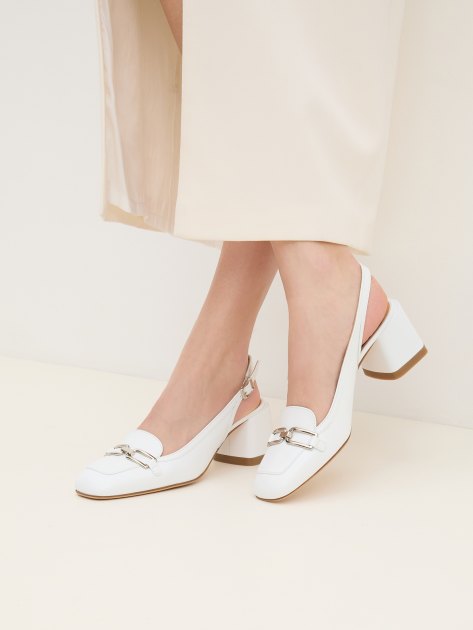 Женские туфли с открытой пяткой (слингбэк) GIOVANNI FABIANI, Артикул S24919, белый | 4086303. Ракурс 2