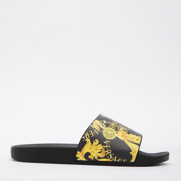 Мужские сланцы VERSACE JEANS COUTURE SLIDE, Артикул 77YA3SQ4, черный | 4091992. Ракурс 3 Мужские сланцы VERSACE JEANS COUTURE SLIDE, Артикул 77YA3SQ4, черный | 4091992. Ракурс 3