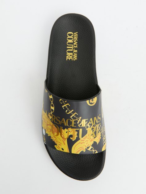 Женские сланцы VERSACE JEANS COUTURE SHELLY, Артикул 77VA3SQ3, черный | 4092028. Ракурс 4 Женские сланцы VERSACE JEANS COUTURE SHELLY, Артикул 77VA3SQ3, черный | 4092028. Ракурс 4
