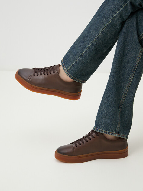 Мужские кеды MAISON DAVID, Артикул TM22820F-30, серо-коричневый | 4095932. Ракурс 2