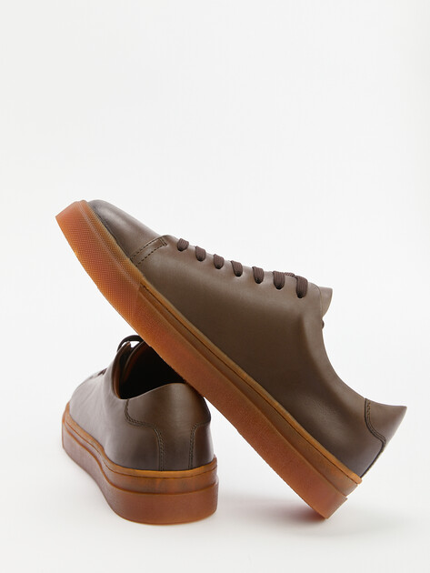 Мужские кеды MAISON DAVID, Артикул TM22820F-30, серо-коричневый | 4095932. Ракурс 6